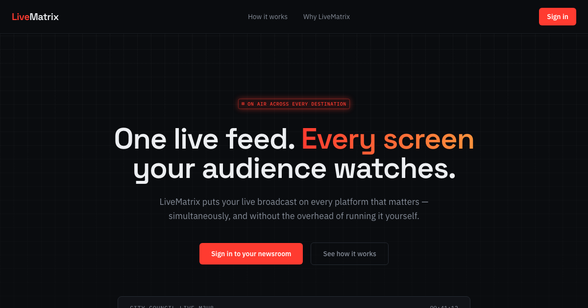 LiveMatrix preview